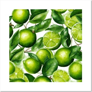 Limes on white Posters and Art